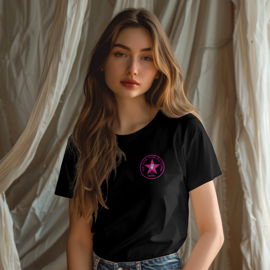 Pink Logo Classic Gildan Unisex Crewneck T-shirt