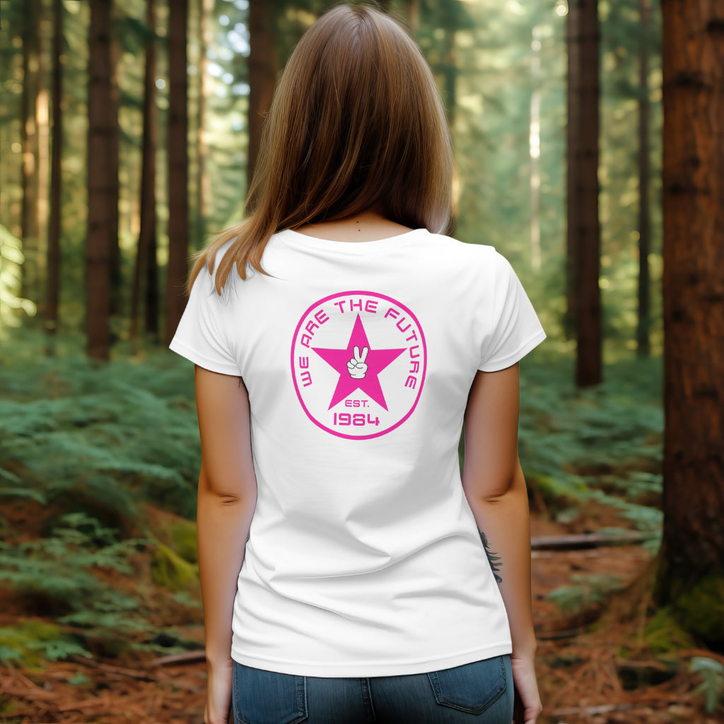 Pink Logo Classic Gildan Unisex Crewneck T-shirt
