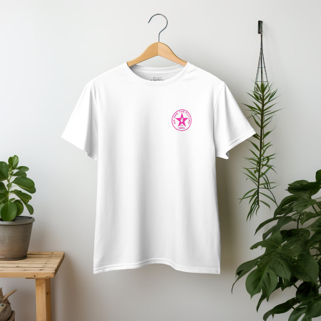 Pink Logo Classic Gildan Unisex Crewneck T-shirt