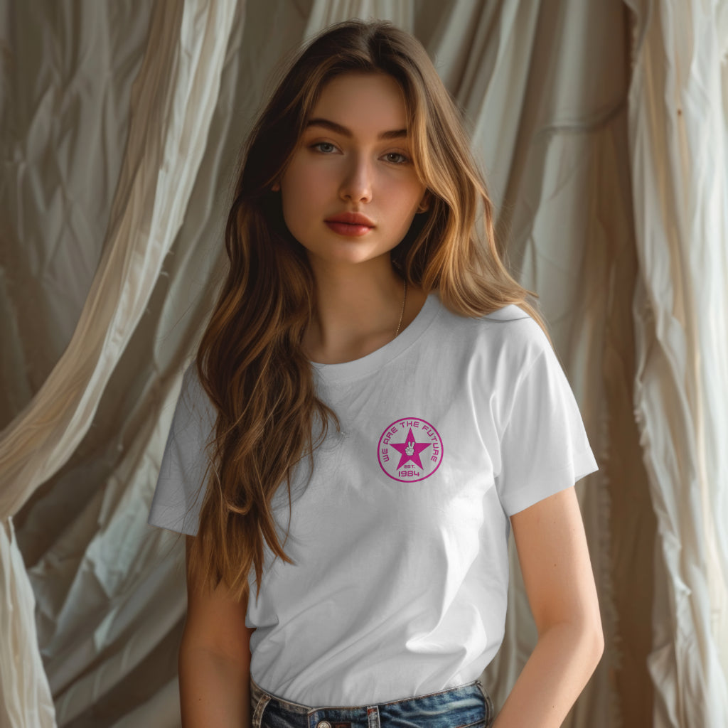 Pink Logo Classic Gildan Unisex Crewneck T-shirt